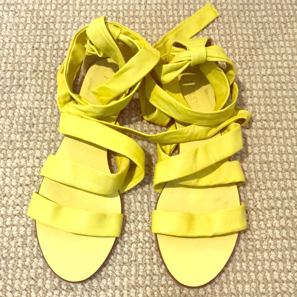Leather wrap sandals